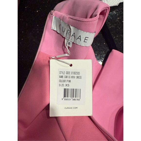 CURAAE Cariss Sleeveless Mini Dress in Pink Wedding/Vacation Dress Size XS NWT - Picture 6 of 6